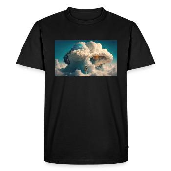 Perspective cosmique : un astronaute contemple Majestic - T-shirt Premium bio Homme - noir - Devant - Nico (187cm)