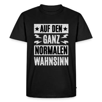 À la folie normale - T-shirt Premium bio Homme - noir - Devant - Nico (187cm)