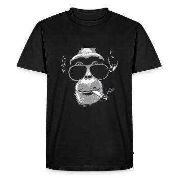 Chimpanzee with joint - T-shirt Premium bio Homme - noir - Devant - Nico (187cm)
