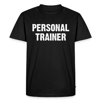 Personal Trainer - Men's Premium Organic T-Shirt - black - Front - Nico (187cm)