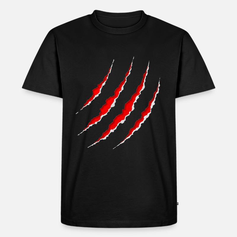 Scars - Männer Premium Bio T-Shirt - Schwarz