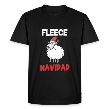 Fleece Navidad sweet sheep Christmas gift - Men's Premium Organic T-Shirt - black - Front - Nico (187cm)