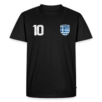 Maillot de la grèce - T-shirt Premium bio Homme - noir - Devant - Nico (187cm)