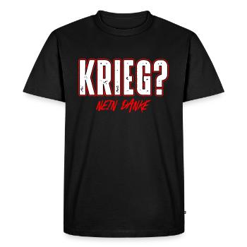 Krieg - Männer Premium Bio T-Shirt - Schwarz - Vorne - Nico (187cm)