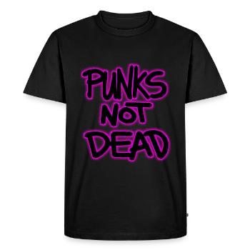 punks pas mort - T-shirt Premium bio Homme - noir - Devant - Nico (187cm)