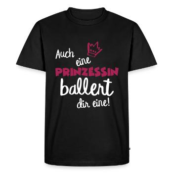 A princess barks saying Funny Naughty Crown - Men's Premium Organic T-Shirt - black - Front - Nico (187cm)
