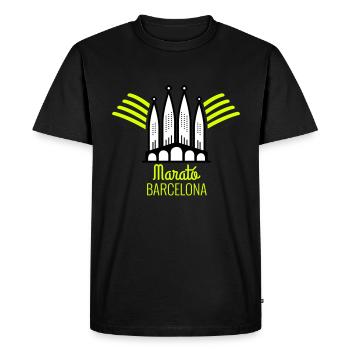 marathon de Barcelone - T-shirt Premium bio Homme - noir - Devant - Nico (187cm)