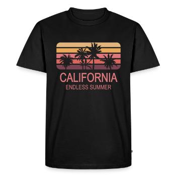 Californie - T-shirt Premium bio Homme - noir - Devant - Nico (187cm)