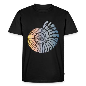 Baltic Sea (snail edition) - Men's Premium Organic T-Shirt - black - Front - Nico (187cm)