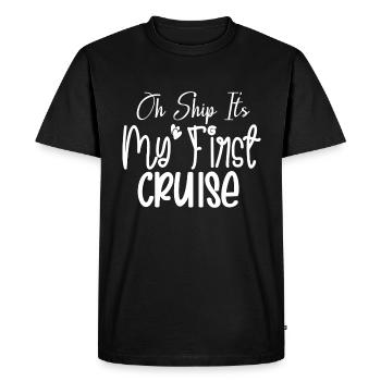Oh Ship c’est ma première croisière - T-shirt Premium bio Homme - noir - Devant - Nico (187cm)