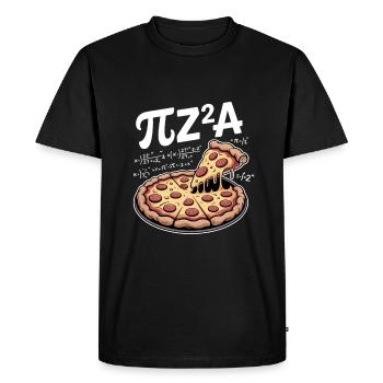 Math Time with Pizza Pi Z²A - Men's Premium Organic T-Shirt - black - Front - Nico (187cm)