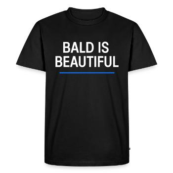 Men's Bald Gift Idea Bald Is Beautiful - Men's Premium Organic T-Shirt - black - Front - Nico (187cm)