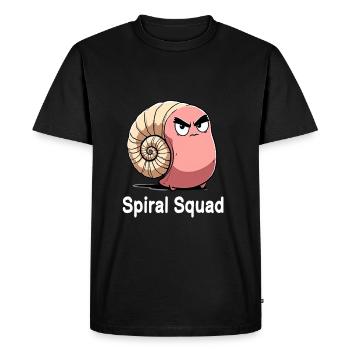 Cartoon Ammonites Fossils Prehistoric - Men's Premium Organic T-Shirt - black - Front - Nico (187cm)