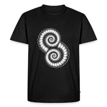 Ammonites Fossiles Préhistoriques - T-shirt Premium bio Homme - noir - Devant - Nico (187cm)