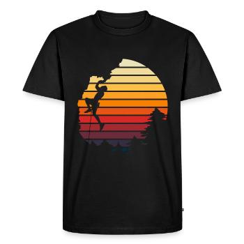 Wall Climbing Rock Climbing - Men's Premium Organic T-Shirt - black - Front - Nico (187cm)