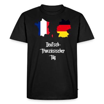 German-French day holiday - Men's Premium Organic T-Shirt - black - Front - Nico (187cm)