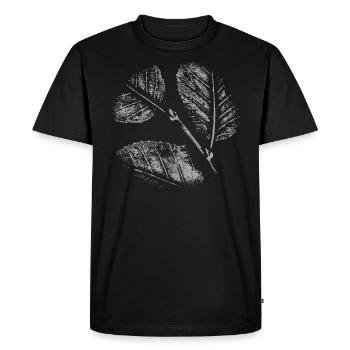 Leaves Pattern - Men's Premium Organic T-Shirt - black - Front - Nico (187cm)