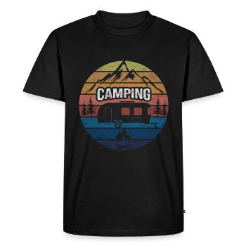 Camping hobby camping caravan caravan gift - Men's Premium Organic T-Shirt - black - Front - Nico (187cm)