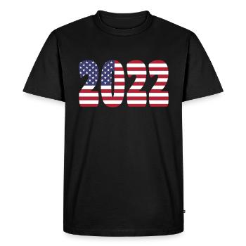 USA 2022 Ney Year - Men's Premium Organic T-Shirt - black - Front - Nico (187cm)