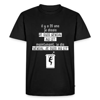 Génial Au lit Bête De Sexe - T-shirt Premium bio Homme - noir - Devant - Nico (187cm)