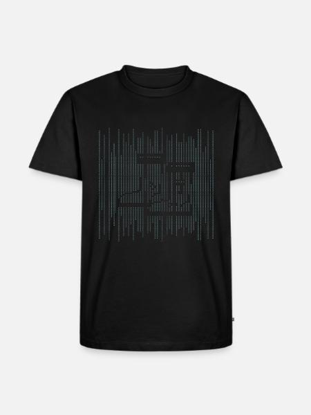 Boots in nature farmer ASCII - Men's Premium Organic T-Shirt - black
