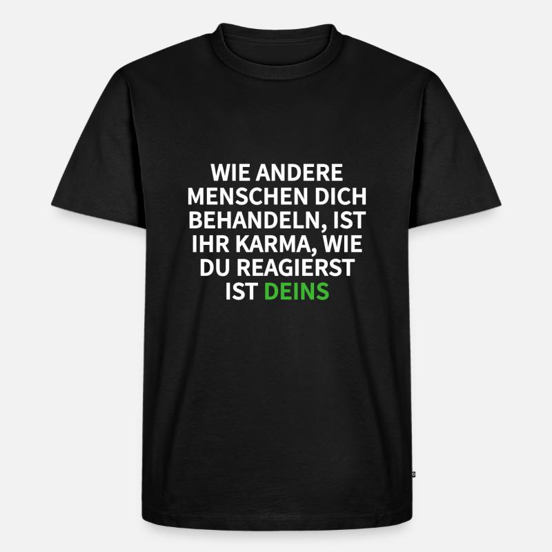 Karma - Männer Premium Bio T-Shirt - Schwarz