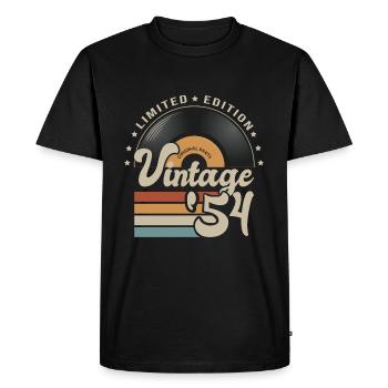 Vintage 1954 Birthday Gift Born in 1954 - Men's Premium Organic T-Shirt - black - Front - Nico (187cm)