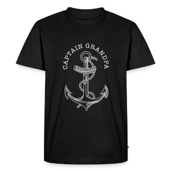 Sailing - Captain Grandpa Gift - Men's Premium Organic T-Shirt - black - Front - Nico (187cm)
