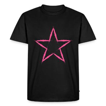Star Design Icon Rose Rose - T-shirt Premium bio Homme - noir - Devant - Nico (187cm)