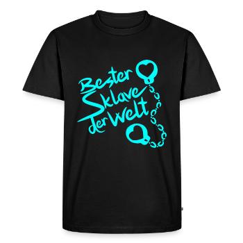 Meilleur esclave du monde dit sexualité érotique - T-shirt Premium bio Homme - noir - Devant - Nico (187cm)