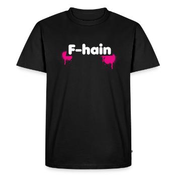 F-Hain Berlin - T-shirt Premium bio Homme - noir - Devant - Nico (187cm)