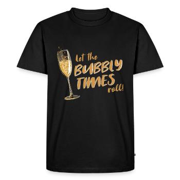 et Prosecco - Bubbly Times - T-shirt Premium bio Homme - noir - Devant - Nico (187cm)
