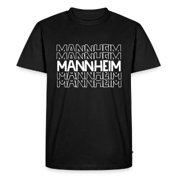 Mannheim - Männer Premium Bio T-Shirt - Schwarz - Vorne - Nico (187cm)