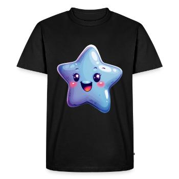 Star - Men's Premium Organic T-Shirt - black - Front - Nico (187cm)