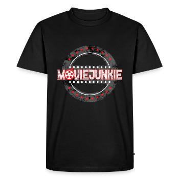 Accro au cinéma - T-shirt Premium bio Homme - noir - Devant - Nico (187cm)