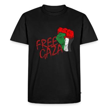 Libérez la Palestine Libérez la Liberté Palestine - T-shirt Premium bio Homme - noir - Devant - Nico (187cm)