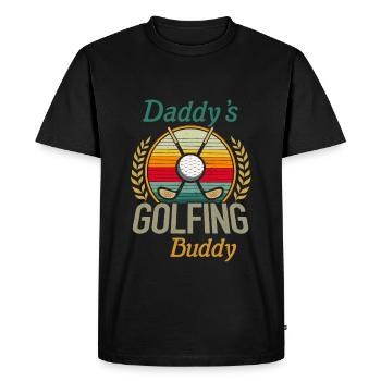 Daddy’s Golfing Buddy Vintage Retro Sunset Styles - T-shirt Premium bio Homme - noir - Devant - Nico (187cm)