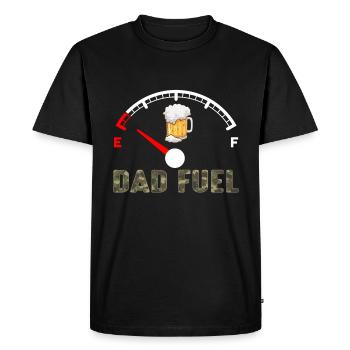 Dad Fuel Beer Dad Fathers Day - Men's Premium Organic T-Shirt - black - Front - Nico (187cm)