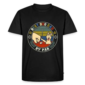Meilleur chien papa par par - T-shirt Premium bio Homme - noir - Devant - Nico (187cm)