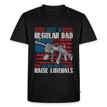 Essayer de ne pas élever les libéraux - T-shirt Premium bio Homme - noir - Devant - Nico (187cm)