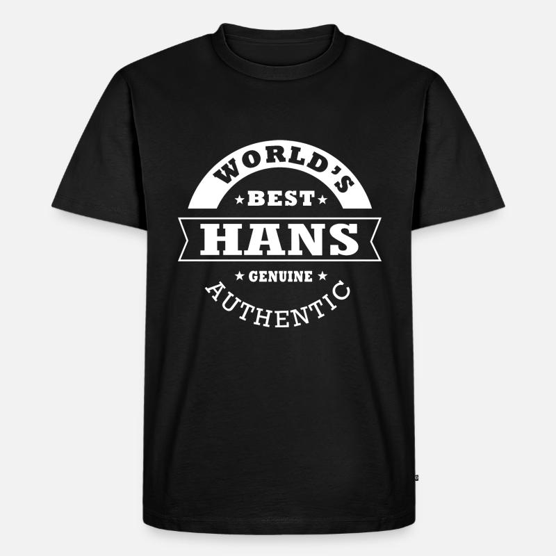 Hans Geschenkname hans - Männer Premium Bio T-Shirt - Schwarz