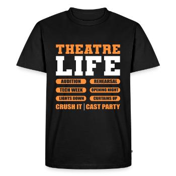 Theatre Acting Actor Actress - Men's Premium Organic T-Shirt - black - Front - Nico (187cm)