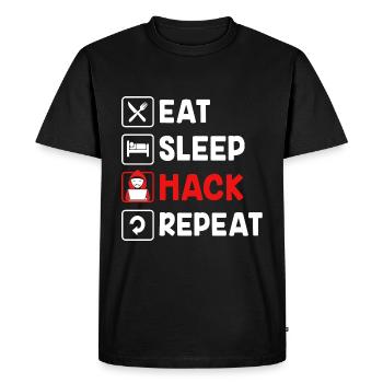 Cybersecurity Cyber Programmer Hacker - Men's Premium Organic T-Shirt - black - Front - Nico (187cm)