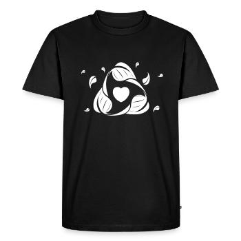 Recycler le coeur durable laisse I cadeau - T-shirt Premium bio Homme - noir - Devant - Nico (187cm)