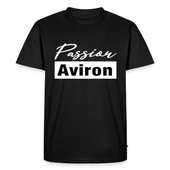 Aviron - T-shirt Premium bio Homme - noir - Devant - Nico (187cm)