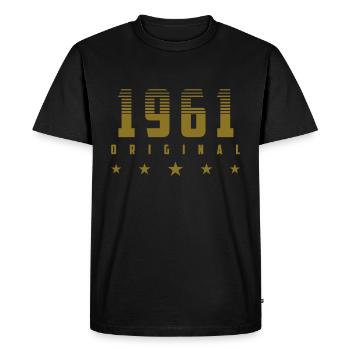| changeable de couleur Original 1961 Année de naissance - T-shirt Premium bio Homme - noir - Devant - Nico (187cm)