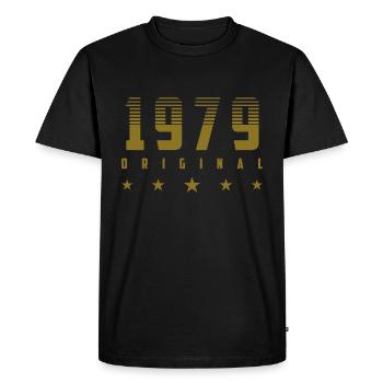 Color changeable | Original 1979 Year of birth - Men's Premium Organic T-Shirt - black - Front - Nico (187cm)