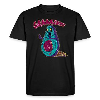 L'avocat zombie végétalien ne mange que des céréales Halloween - T-shirt Premium bio Homme - noir - Devant - Nico (187cm)