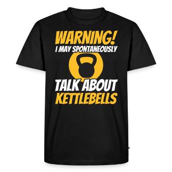 Kettlebell Cadeaux Haltère sphérique Fitness - T-shirt Premium bio Homme - noir - Devant - Nico (187cm)