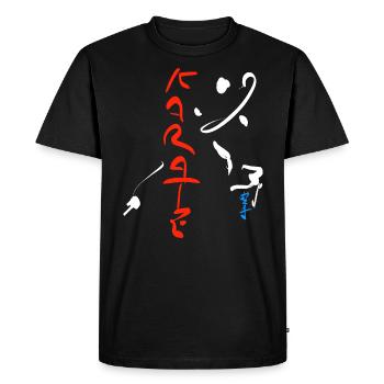 karate - Men's Premium Organic T-Shirt - black - Front - Nico (187cm)